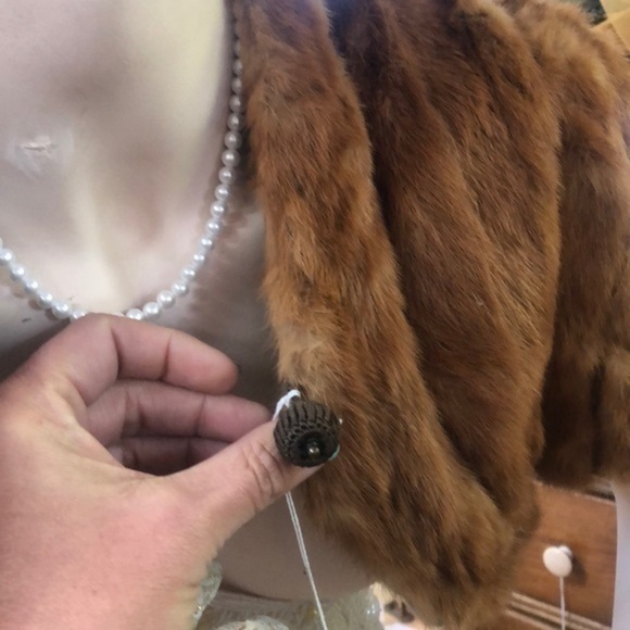 Vintage 1920’s Fur Mini Half Jacket Brown Walton - Picture 2 of 6